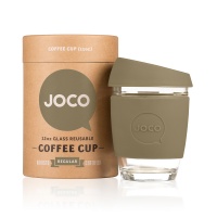 Joco glass reusable coffee cup in Olive Green